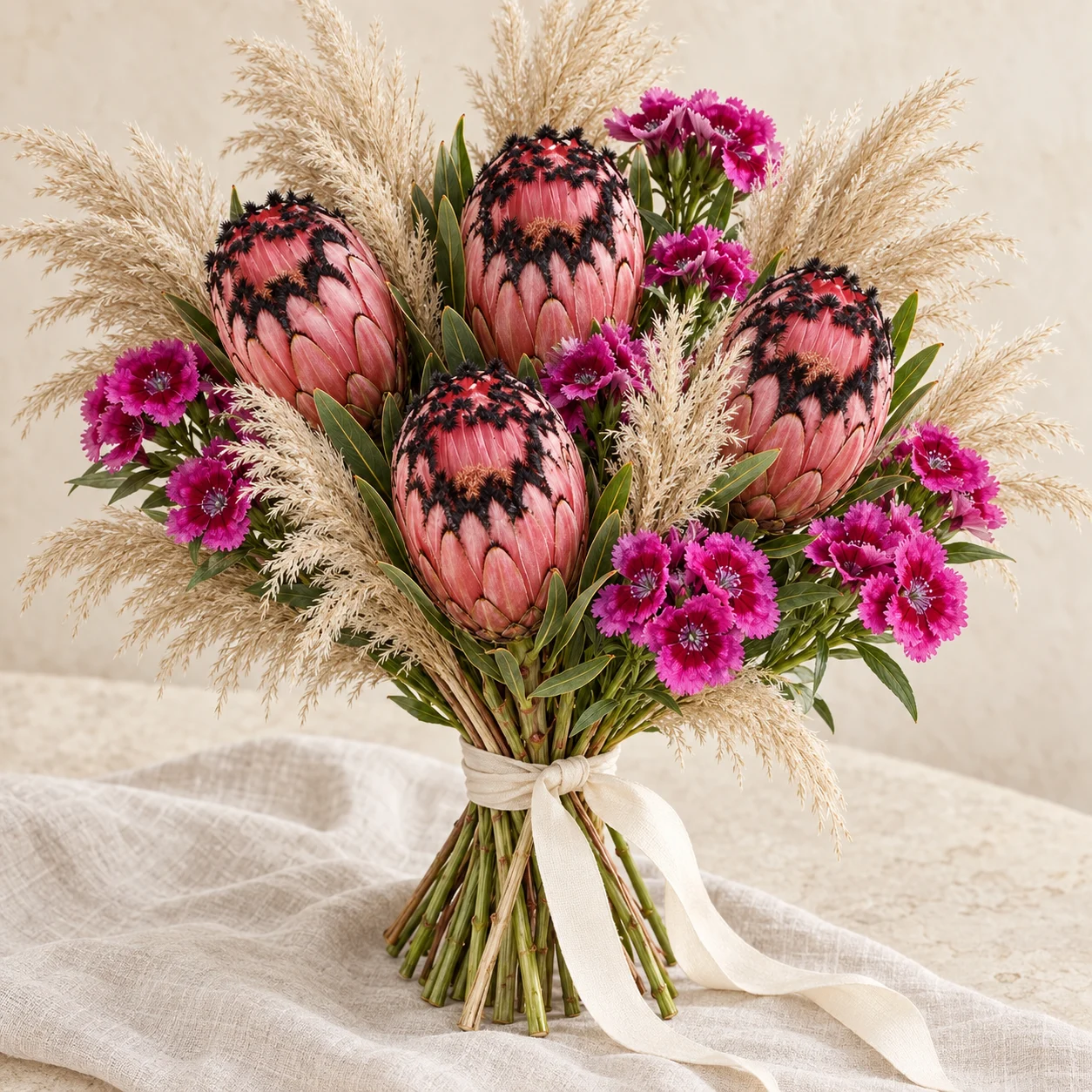 Pink velvet bouquet