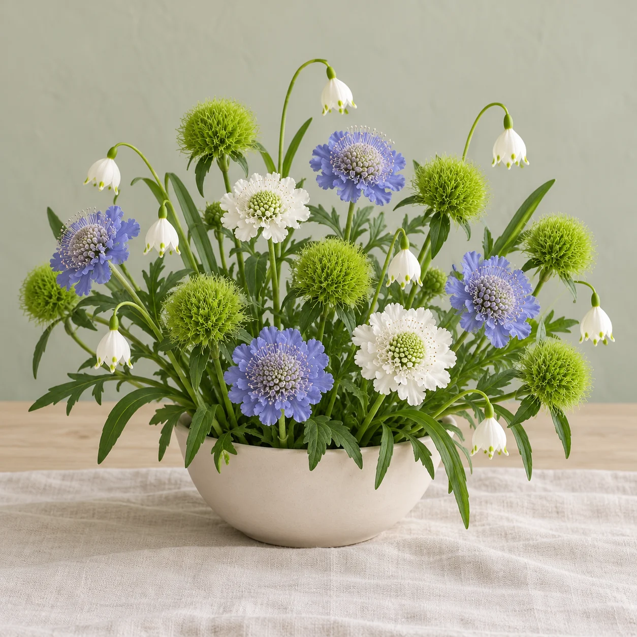 White & blue meadow