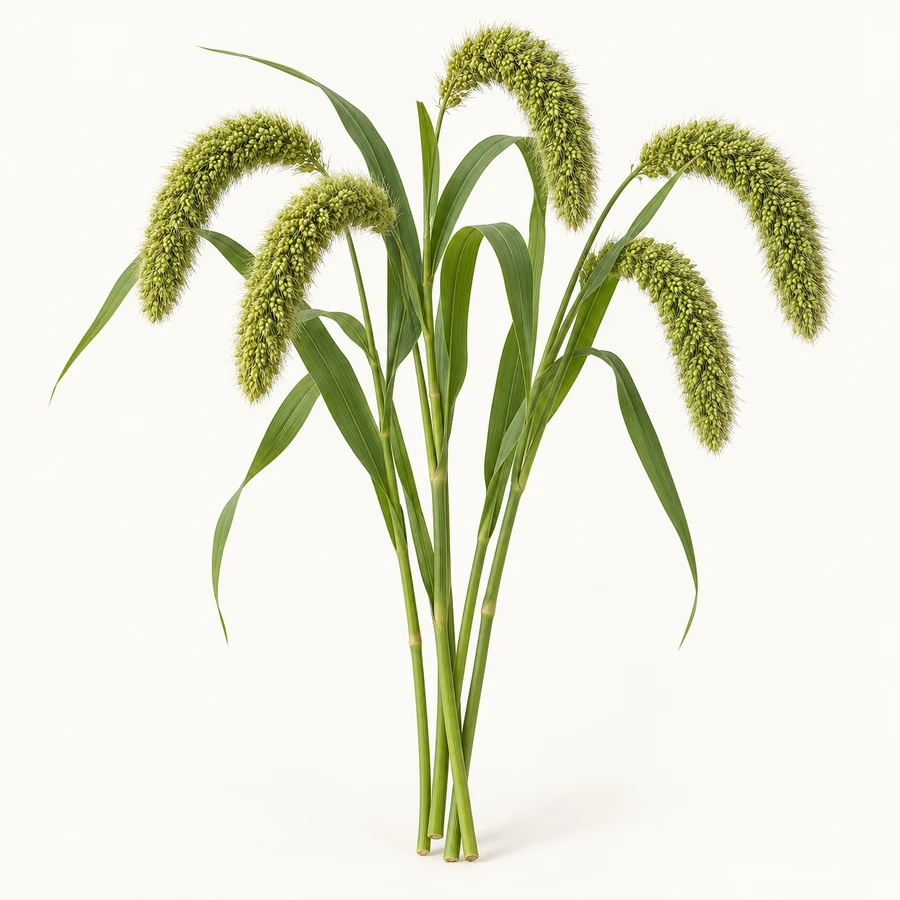 Green hanging millet